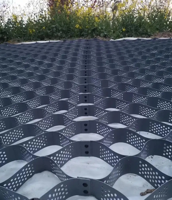 HDPE Plastic Driveway Gravel Grid Geocell for Soil Stabilization Retaining Walls Road Construction