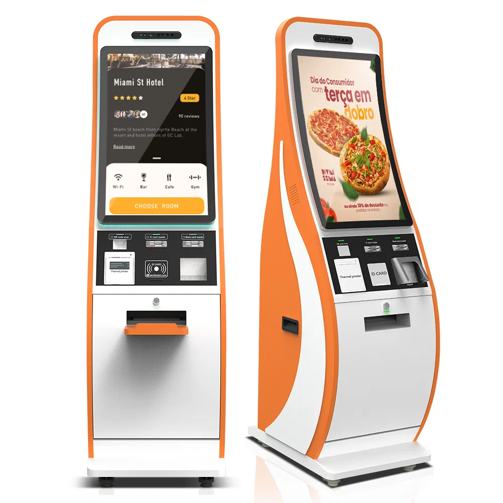 Floor Stand Ordering Payment Kiosk Kfc Mcdonalds Payment Machine 32"