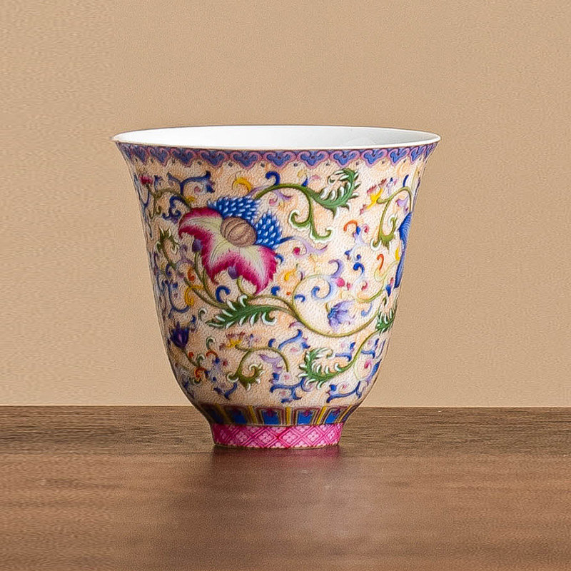 Elegant Enamel Aroma Teacup Set for High Aesthetic Tea Lovers