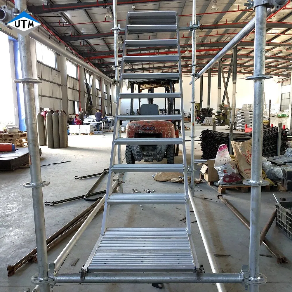 Aluminum Alloy Scaffolding Ladder Adjustable Aluminum Stair Height 2-6m Anti-Corrosion for Outdoor Use