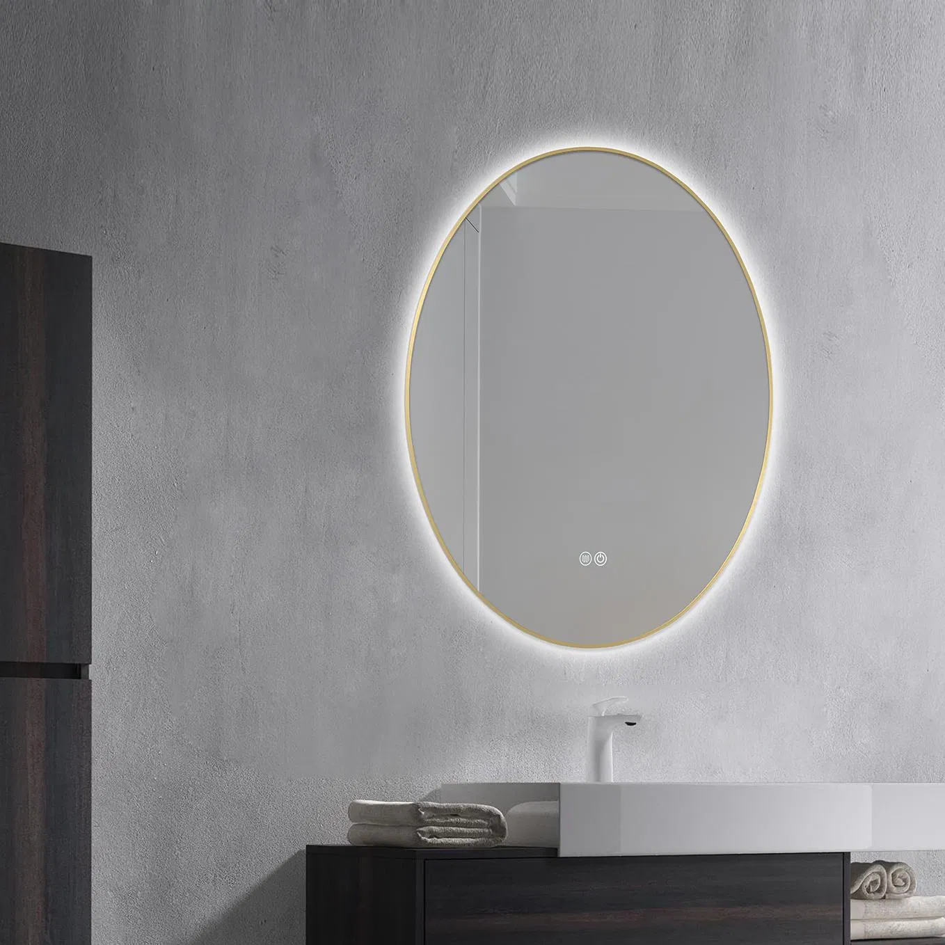 Backlit LED Export Quality Contemporary 60X80 Hotel Bathroom Oval Mirror