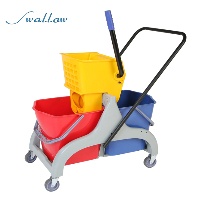 Side Press Wringer Commercial Mop Bucket on Wheels