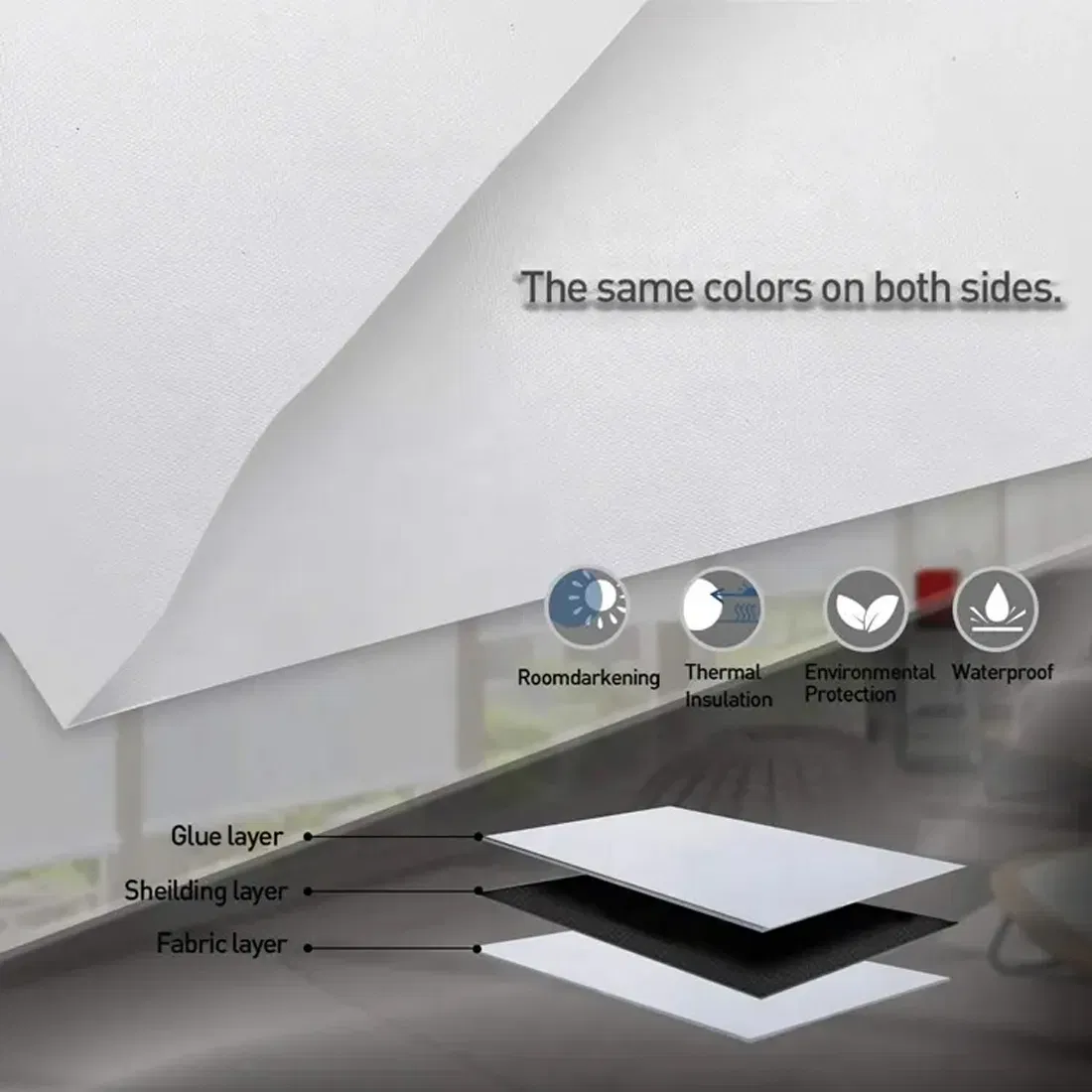 Custom Home Indoor WiFi Smart Electronic Roller Motorized Blind for Windows