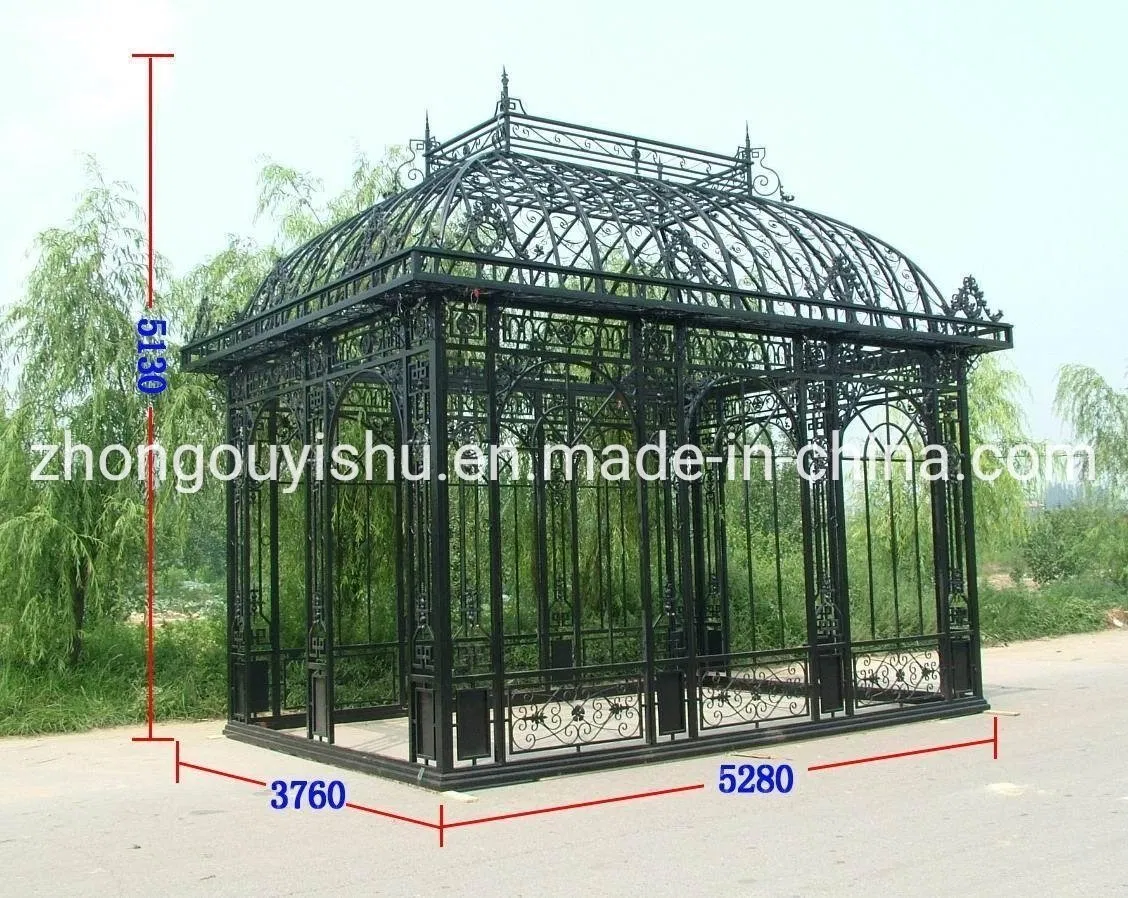 Customization Garden Decoration Iron Gazebo Greenhouse Victorian Conservatory