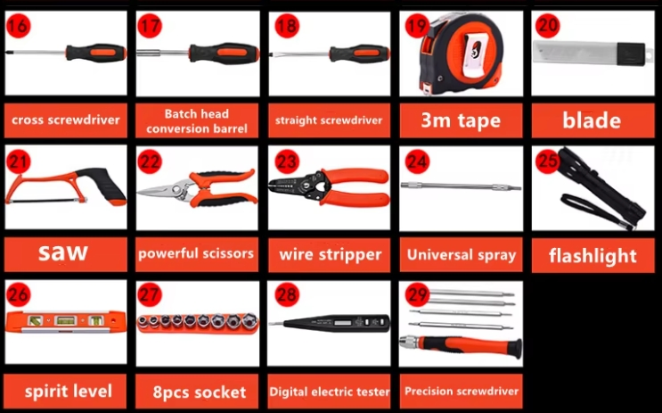 Behappy 112 PCS Household Electric Hand Tools Set