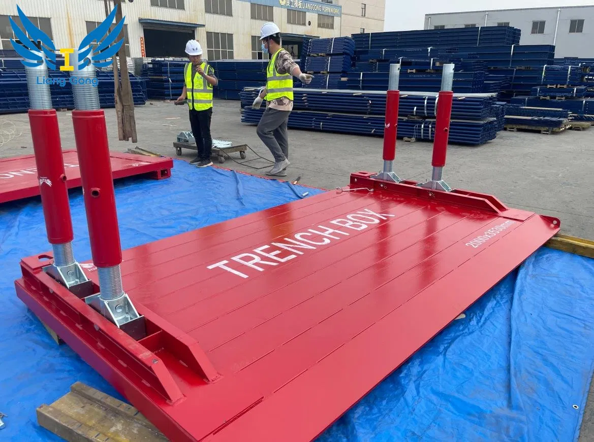 Customized Steel Trench Shoring Box for Supporting Pipe Laying