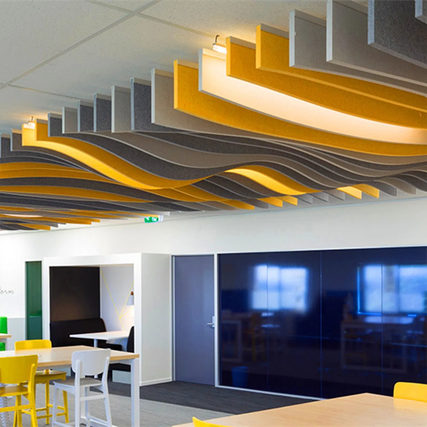 Polyester Baffle Eco-Friendly Polyester Acoustic Panel Ceiling Tiles Baffle Acoustic