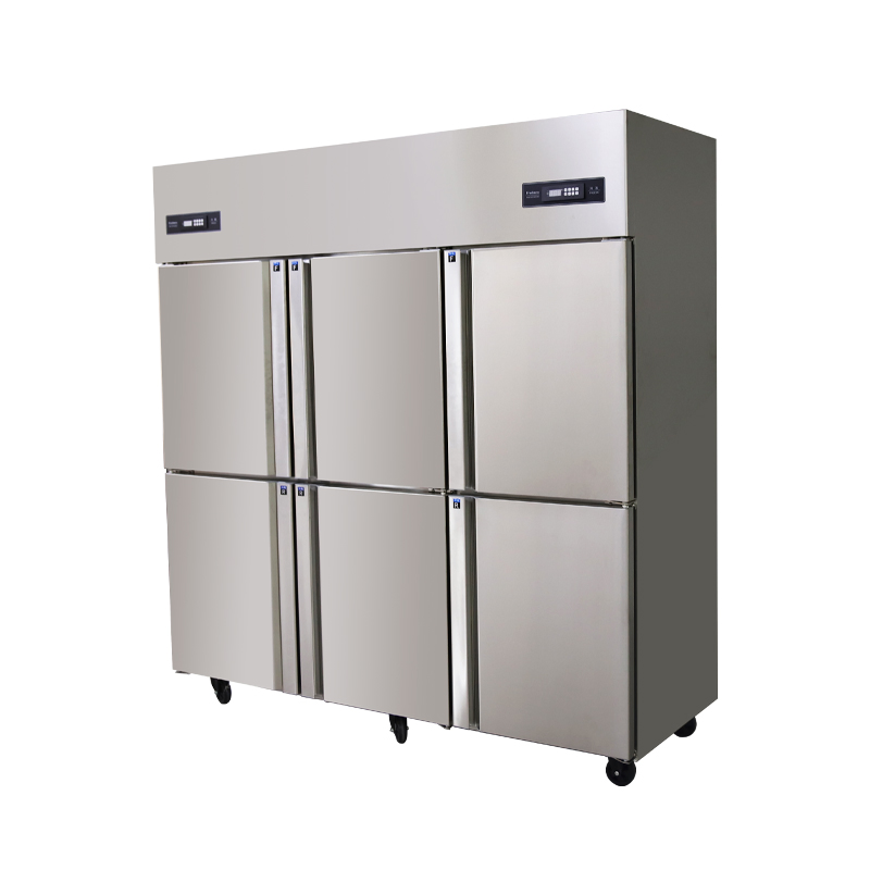 Six Commercial Door Large Capacity Stainless Steel Refrigerator Equipments for Kitchen Supermarket and Restaurant Freezer