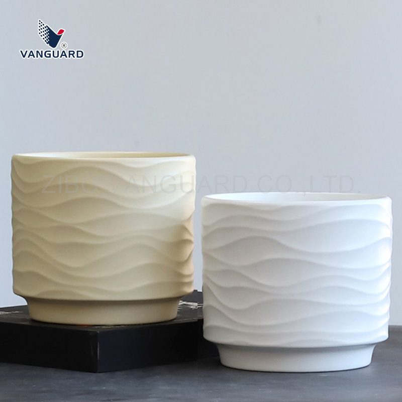 Wholesale Nursery Flower Pot White Small Ceramic Flower Pot