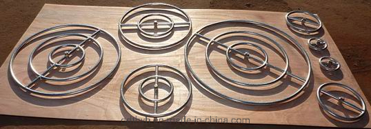 18" X 6" Rectangular Stainless Steel Drop in Fire Pit Pan and Burner