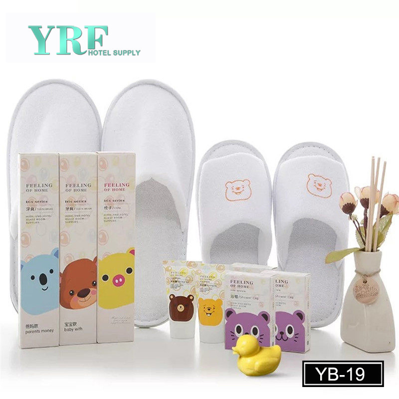 Yrf Wholesale Disposable Embroidery Logo Waffle Children Hotel Slipper