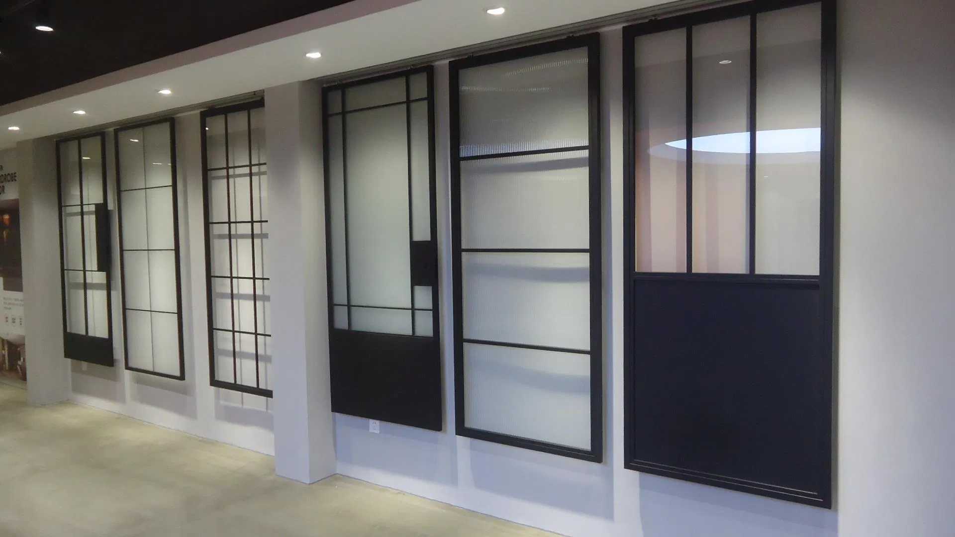 Loft French Style Black Steel Frame Swing Glass Hinge Door