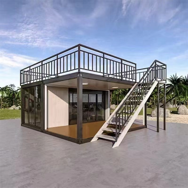 20FT Prefab Container House Movable House with One Bedroom and Terrance for Sale