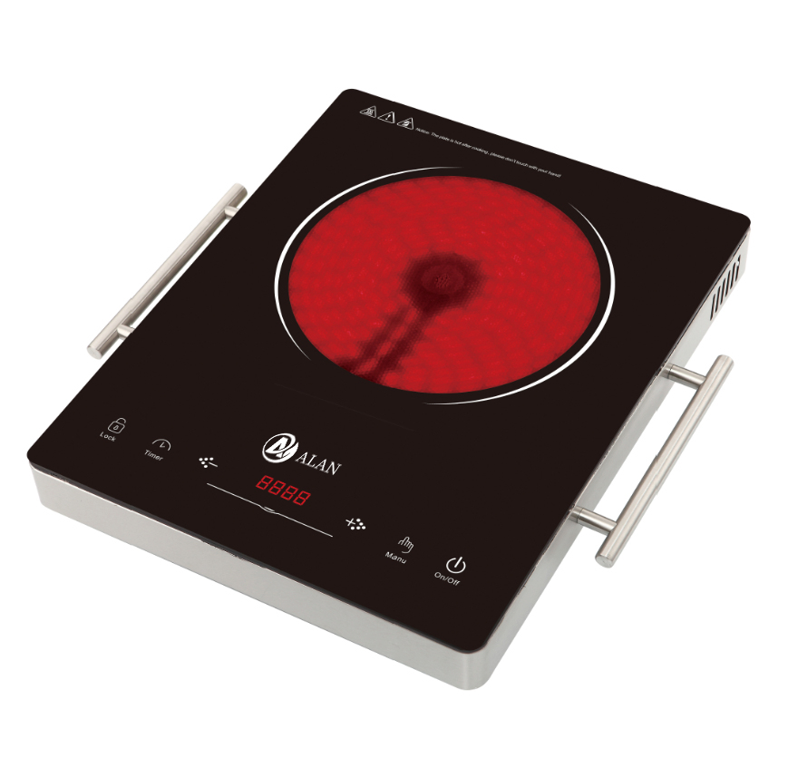 Traditional Model Metal Housing 2200W High Firepower Single Infrared Cooker with 2 Handles