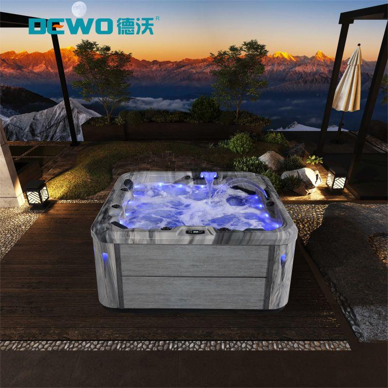Freestanding Premium Jacuzzis 6-Person Outdoor SPA Bathtub for Family Relaxation and Massage