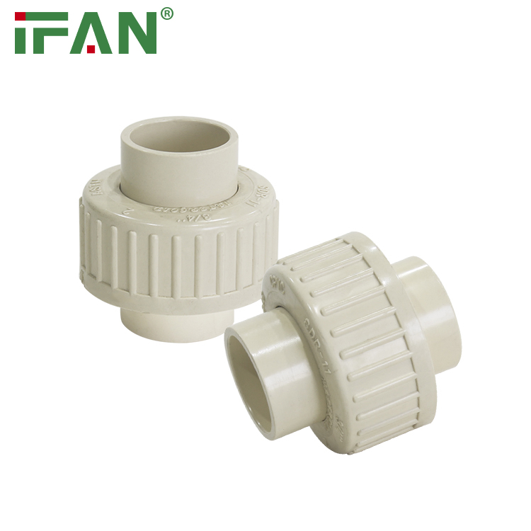 Ifanplus Manufacturer Wholesale 1/2"-2" ASTM2846 CPVC Pipe Fittings Union PVC Pipe Fittings