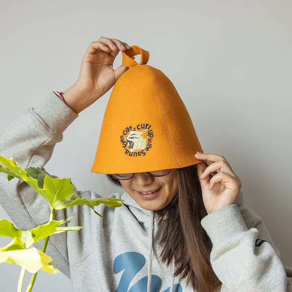 Pure Wool Sauna Hat - Thermal Insulation & Antibacterial Headwear