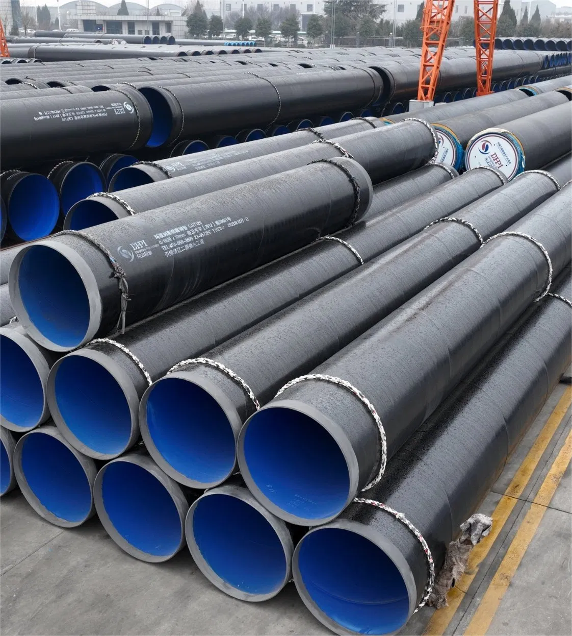 Ipn8710 3PE Larger Diameter Anticorrosion Spiral Steel Pipe