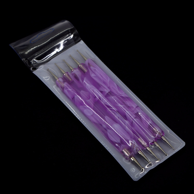 Two Ways Nail Art Dotting Pen Acrylic Handle Nail Dotting Tool
