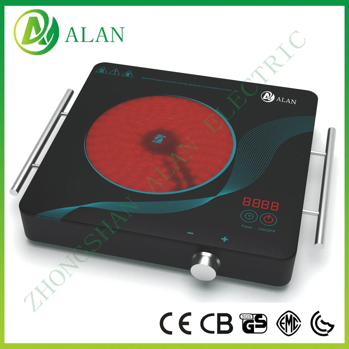 with Fire Resistance Housing Press Button Traditional Infrared Cooker/Ceramic Hob Stove 2kw