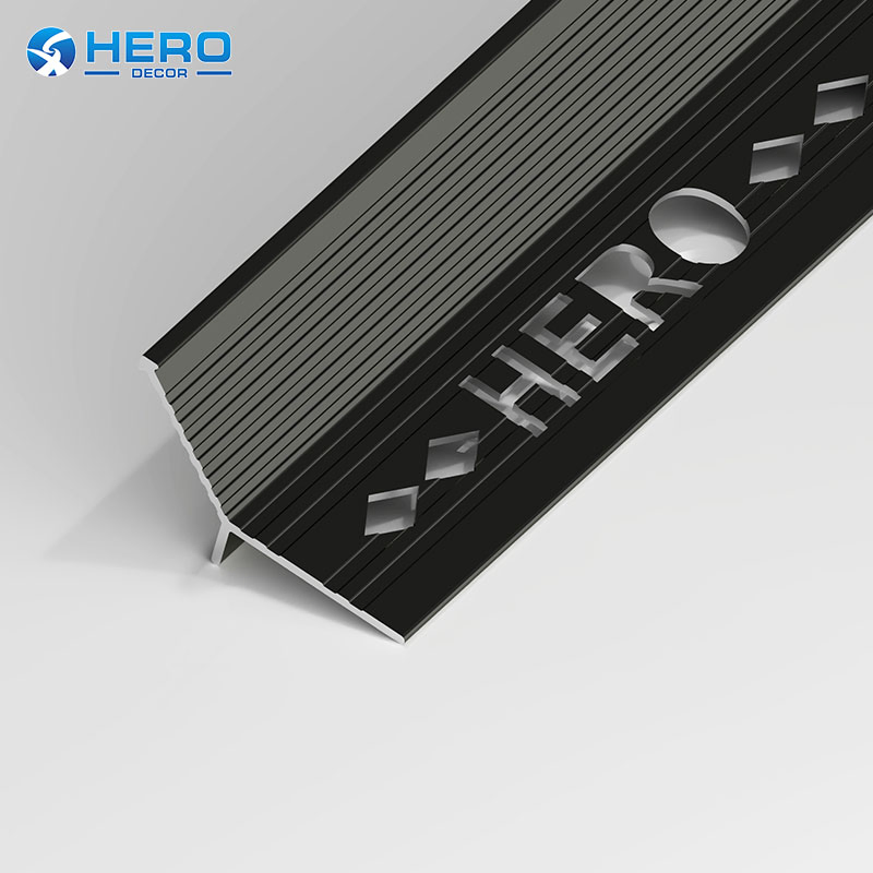 Aluminum Ceramic 2.8m Wood Grain Strip Molding 10mm 8mm Hero Metal Corner Tile Y-Shape Wall Edge Trim
