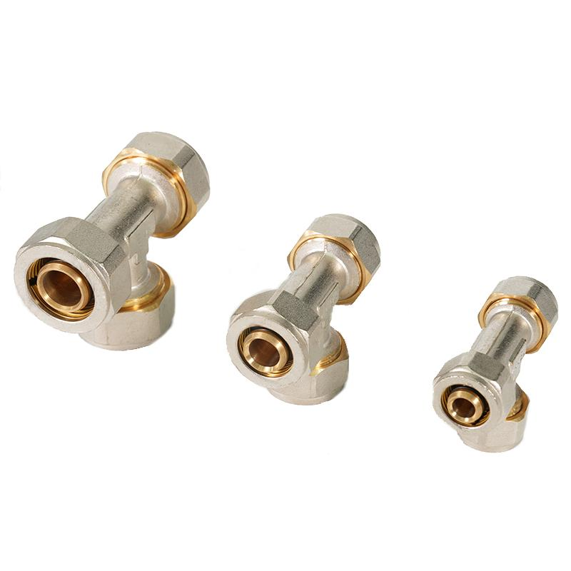 Wholesale Pex Compression Pipe Connectors Brass Equal Diameter Socket Fittings
