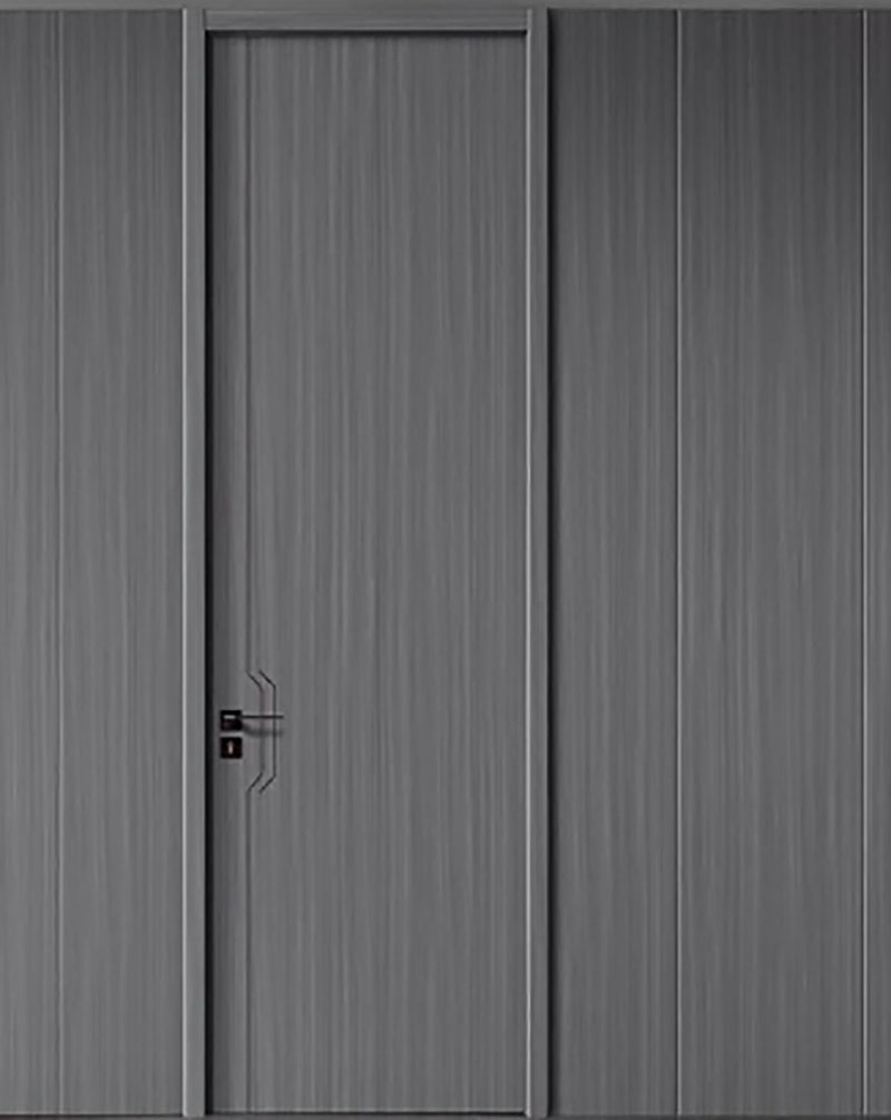 China Hotel Door Melamine Composite Wood Grain Indoor Fiber Doors Simple Flat Door Interior Wooden Swing Solid Door
