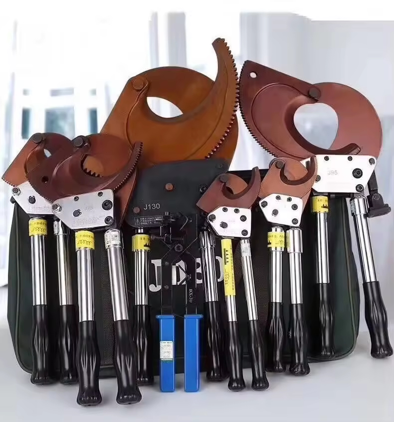 Hand Tool Cutting Manual Cable Cutter, 275mm Ratchet Cable Cutter