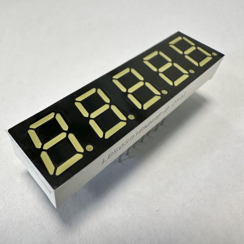 0.39" 5-Digit Blue 7-Segment LED Display, Common Cathode