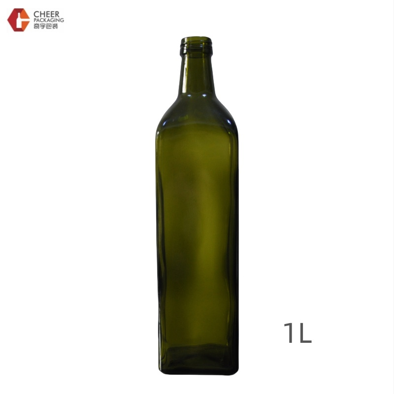 Glass Olive Oil Bottles 250ml 500ml 750ml 1000ml Round/Square Food Bottle