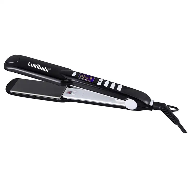 Titanium Hair Straightening New 2 in 1 Hair Straightener Portable with Clip 360 Degree Rotating Line Hair Flat Iron Styling