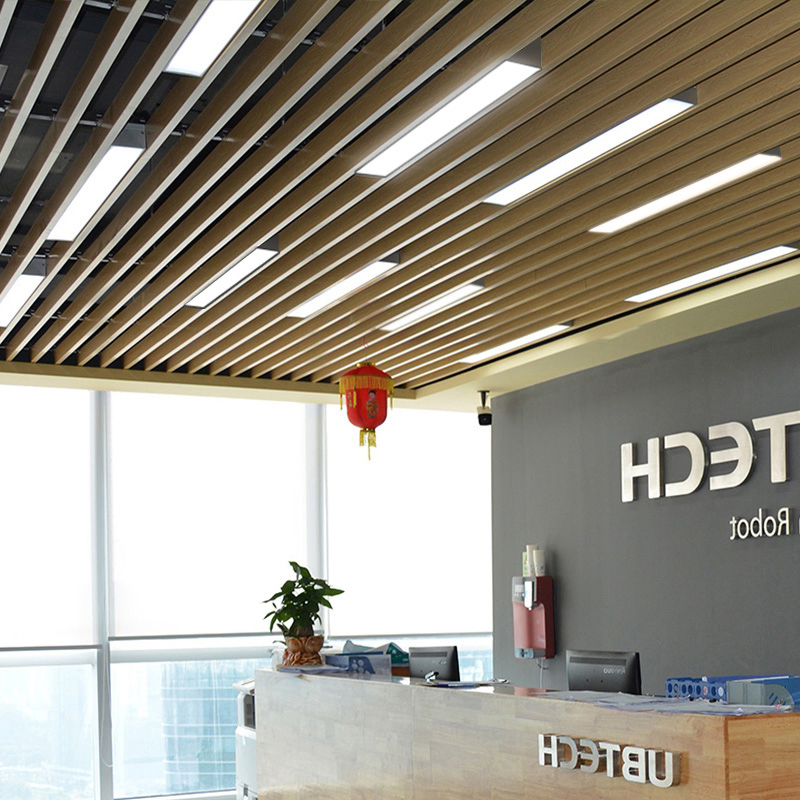 False Ceiling Interior Decor Ceiling Tiles Board WPC Sheets Plastic Covering PVC Wood Grain Interior Suspended Ceiling