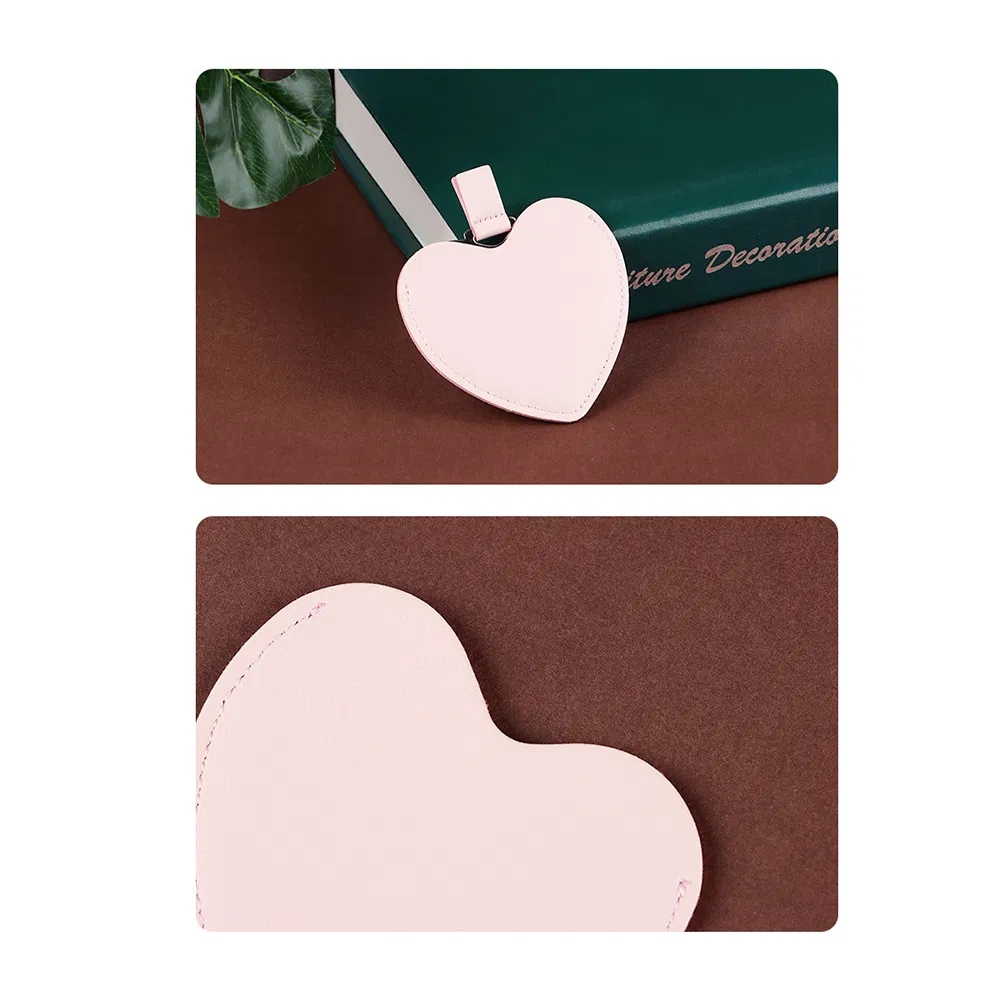 Pure Color Handheld Small Mirror Beauty Mirror Stainless Steel Makeup Mirror