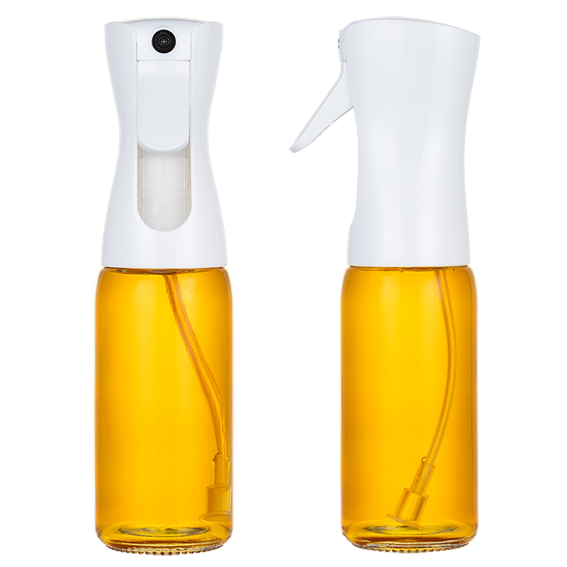 Deluxe Food Grade 200ml 300ml Glass Bottle Cooking Oil Single Hand Pump Sprayer Water Vinegar Soy Sauce Olive Oil Spray Bottle