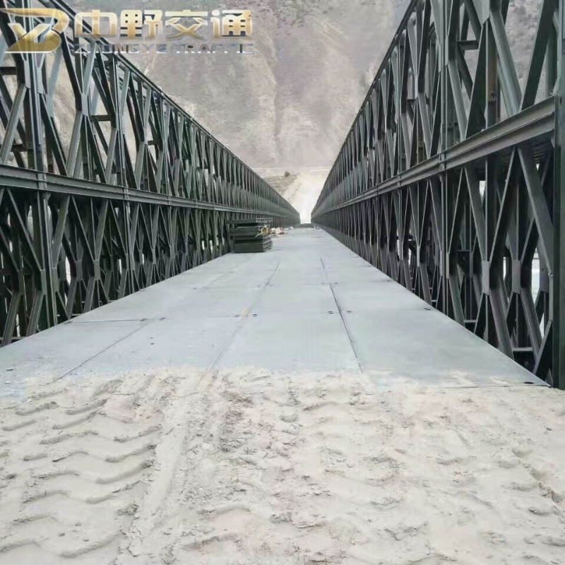 Long-Life 200-Type Prefabricated Highway Compact Galvanized Portable 200 Bailey Steel Truss Bridge with Anti-Corrosion Coating