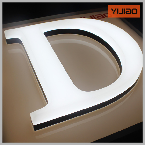 Customized Acrylic Letter LED Face Illuminated Lighting Signage for Storefront Advertising