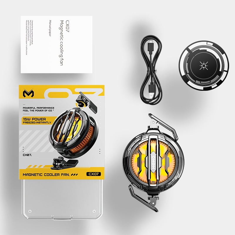 Portable Cx07 Detachable Magnetic Radiator Adjustable RGB Light Semiconductor Mobile Phone Cooler