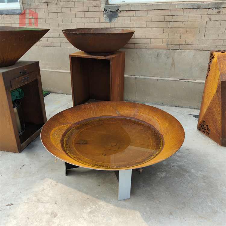 Outdoor Cooking Grill Corten Steel Fire Pit