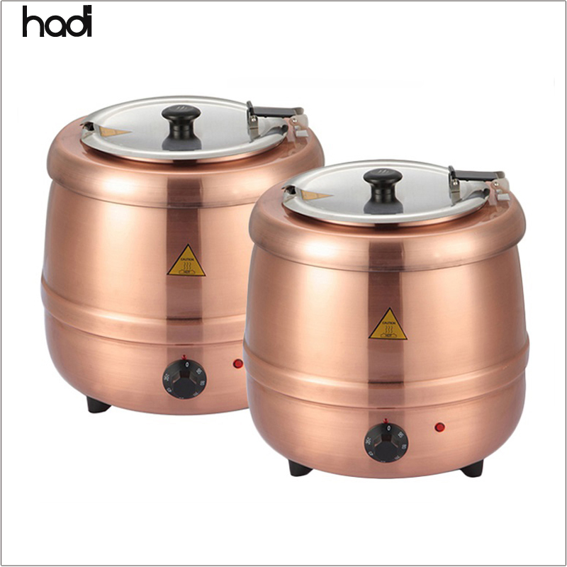 Commercial Equipment for Restaurant Chicken Rose Gold Buffet Catering Pots Soup Warmer 10L for Sale