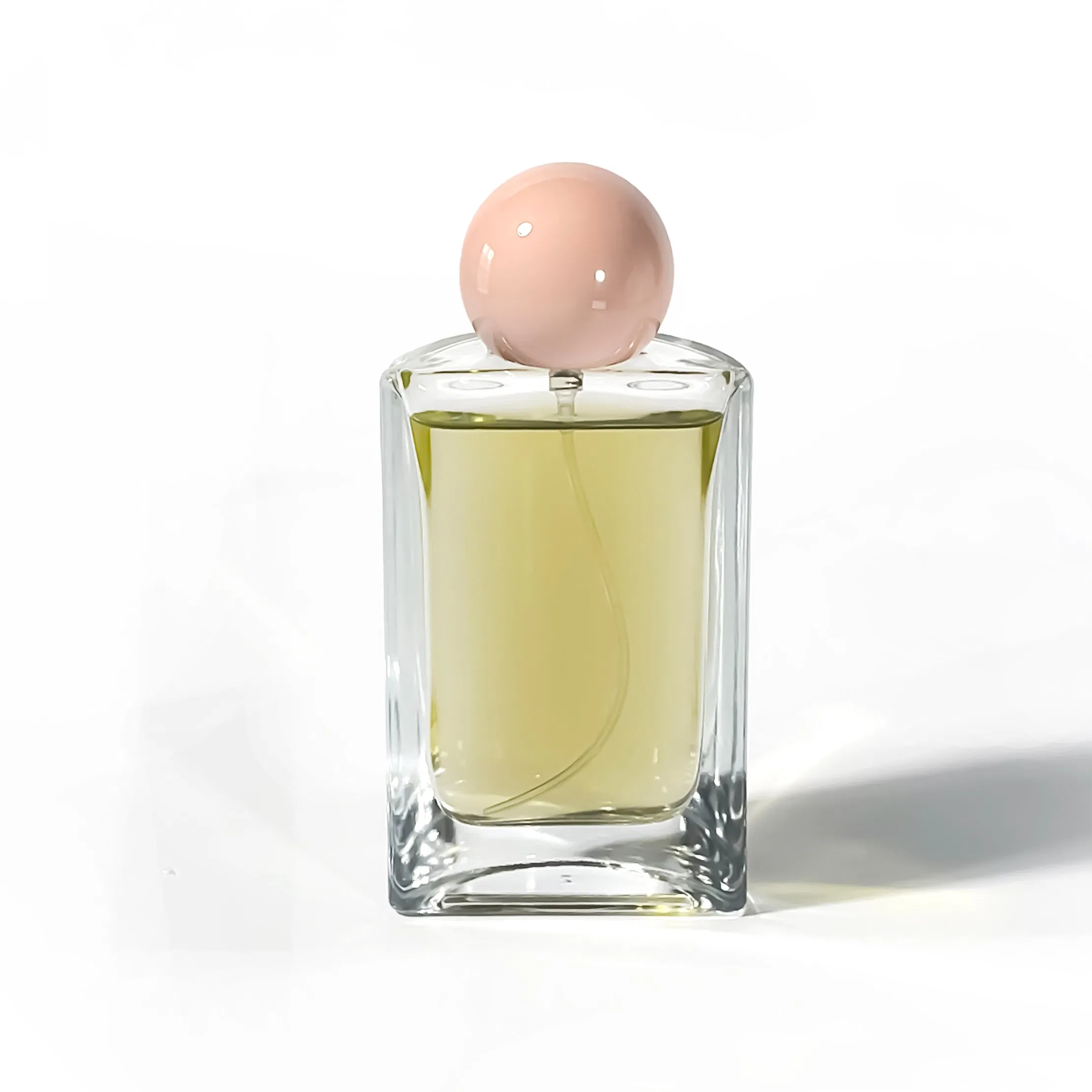 50ml Transparent Glass Perfume Bottle Semicircle Shaped Unique Fragrance Atomizer Square Cosmetic Packaging for Olive Oil Bottle