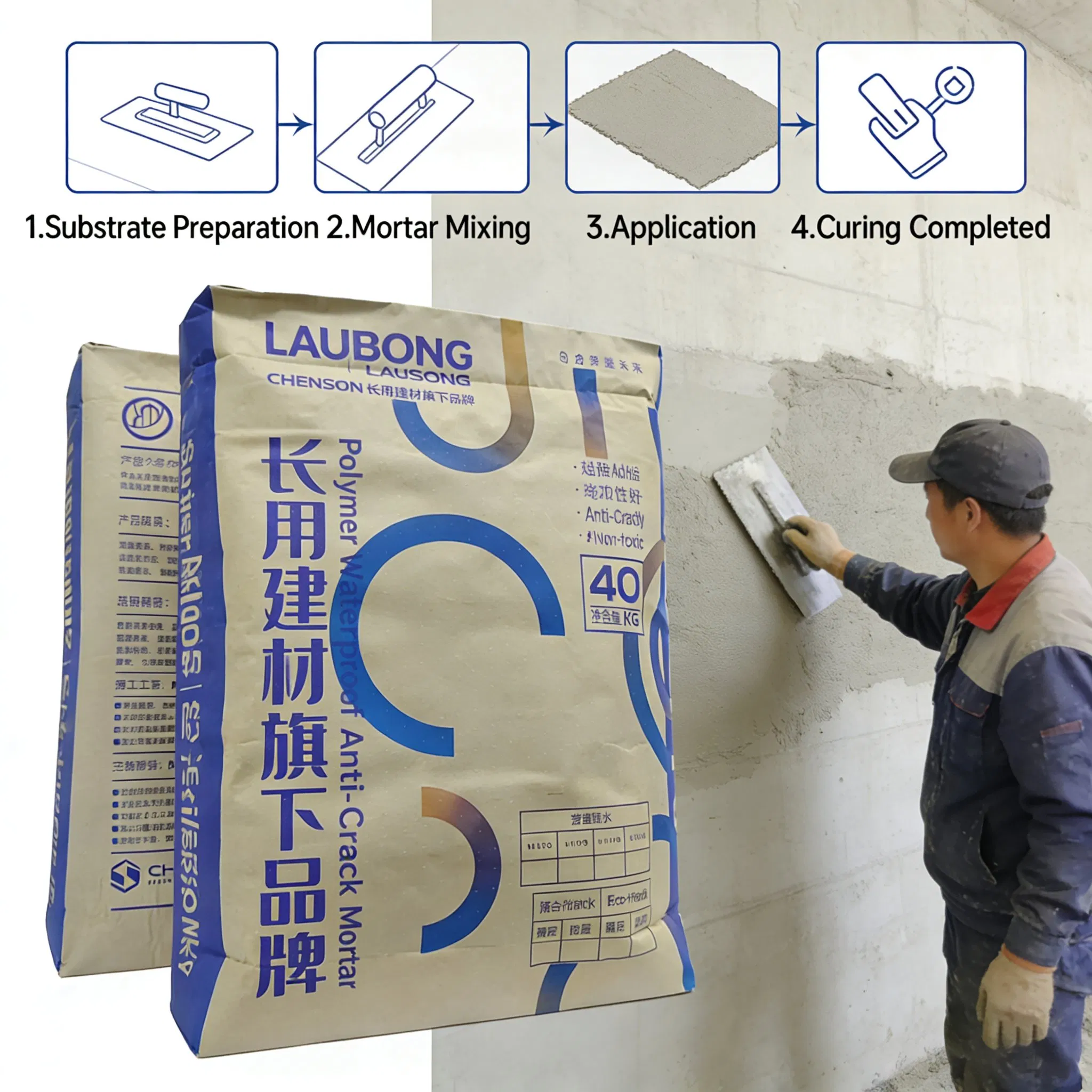 Premium Crack-Resistant Cement Render for Professional Construction Use