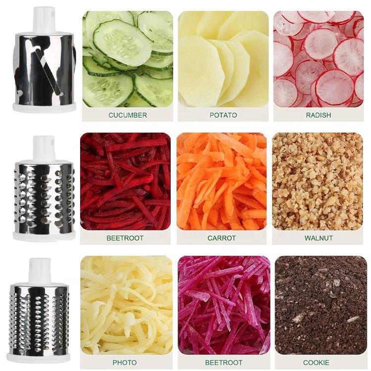 Тёрка для сыра и овощей с 3 насадками, ручная