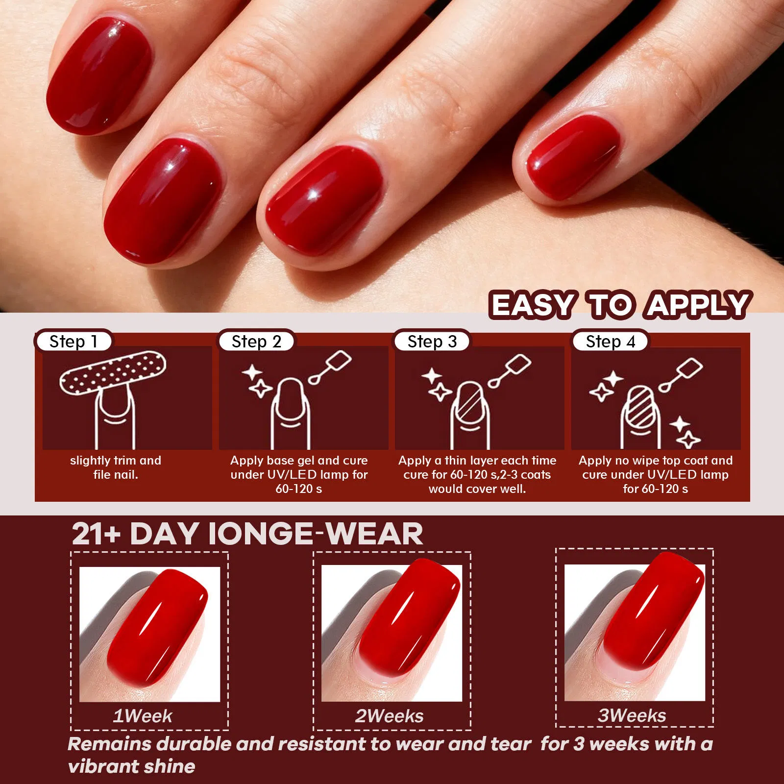 Professional Factory's 8ml Resin UV Gel Long Lasting Color Gel Polish