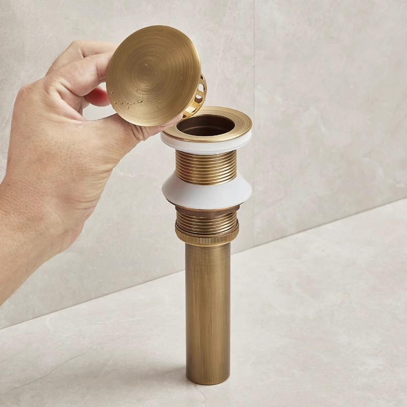 Bathroom Brass Pop up Basin Waste