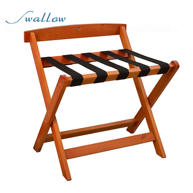 Bedroom Bamboo Foldable Luggage Rack for Hotels, Swallow Bamboo Folding Luggage Rack