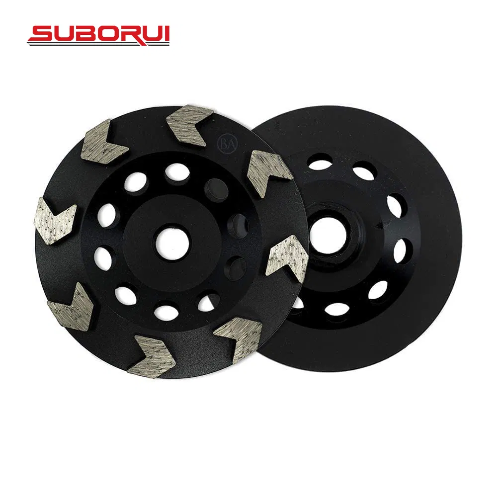 Suborui OEM 4/4.5/5in Turbo Concrete Grinding Cup Wheel Diamond Grinding Wheel Abrasive Tools Grinding Polishing Disc for Brick Masonry