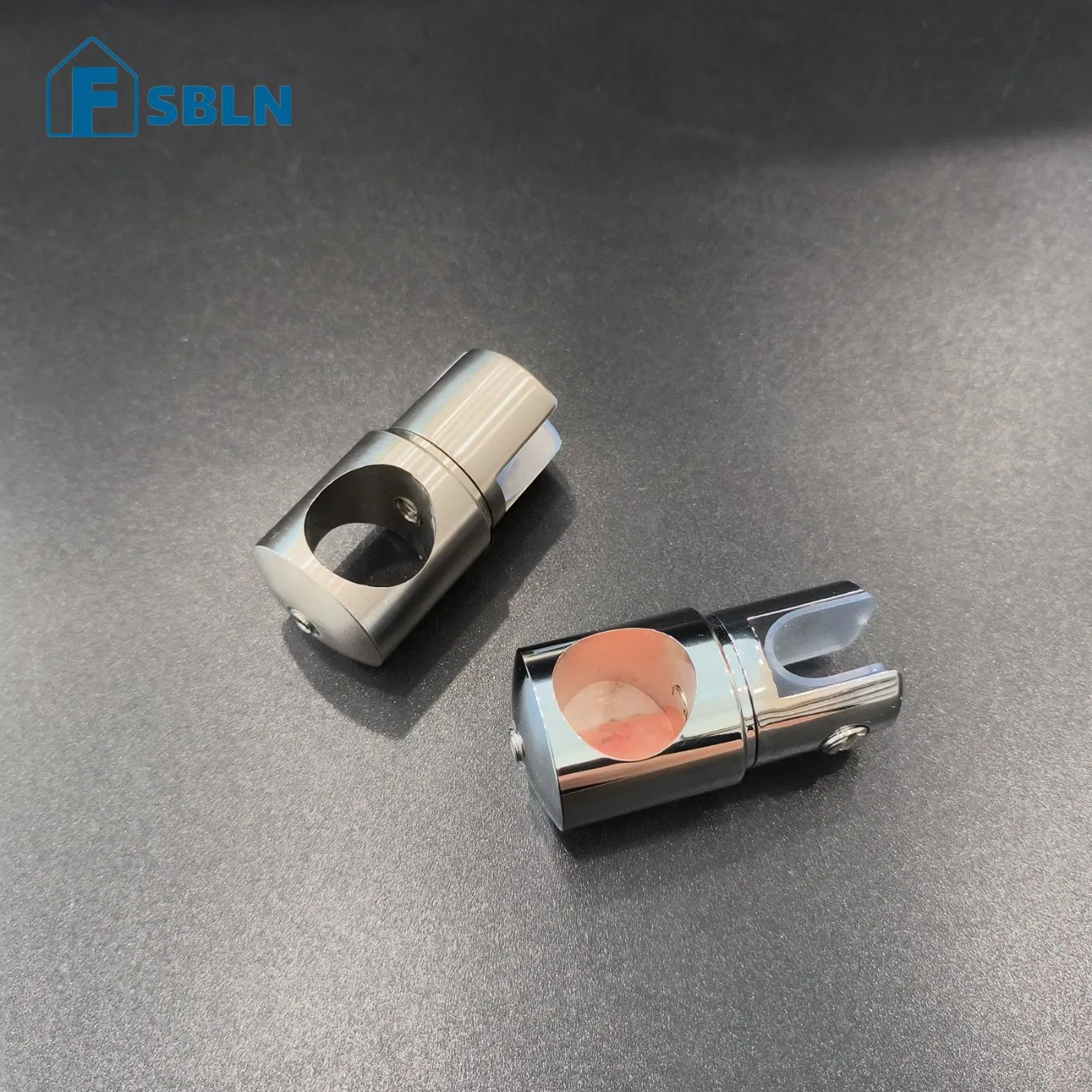 Stainless Steel Pipe Joint with Glass Connector for Bathroom Use
