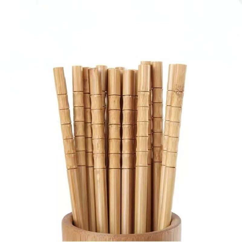 Natural Bamboo Chopsticks Set/Eco-Friendly Anti-Slip Bamboo Tableware (10 Pairs)
