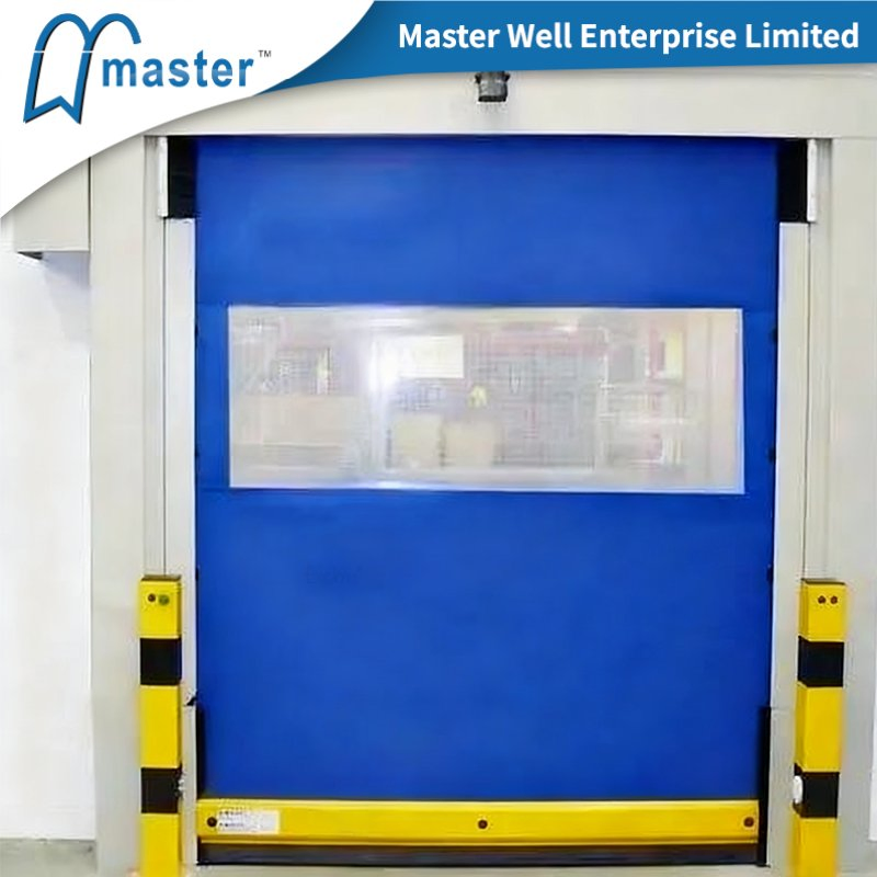 Zipper Type Self Repairing Airtight High Speed PVC Fabric Rapid Rise Rolling up Door