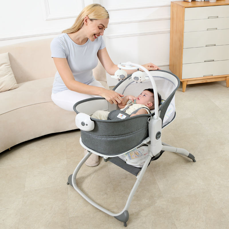 Hot Sell 6-in-1 Multi-Functional Automatic Electric Rocking Crib